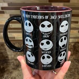 Jack Skellington Emotions Black Mug 20 oz. Nightmare Before Christmas